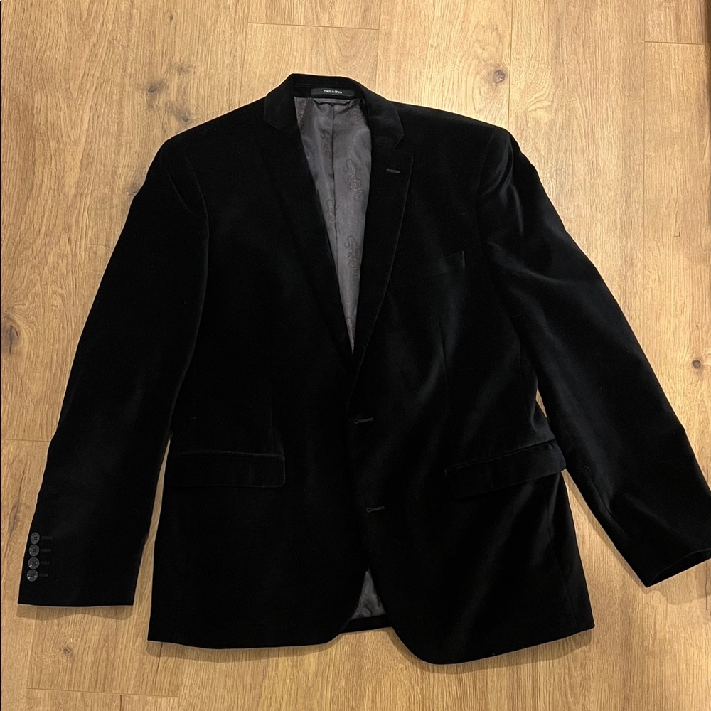 Bar III Velvet Black Blazer